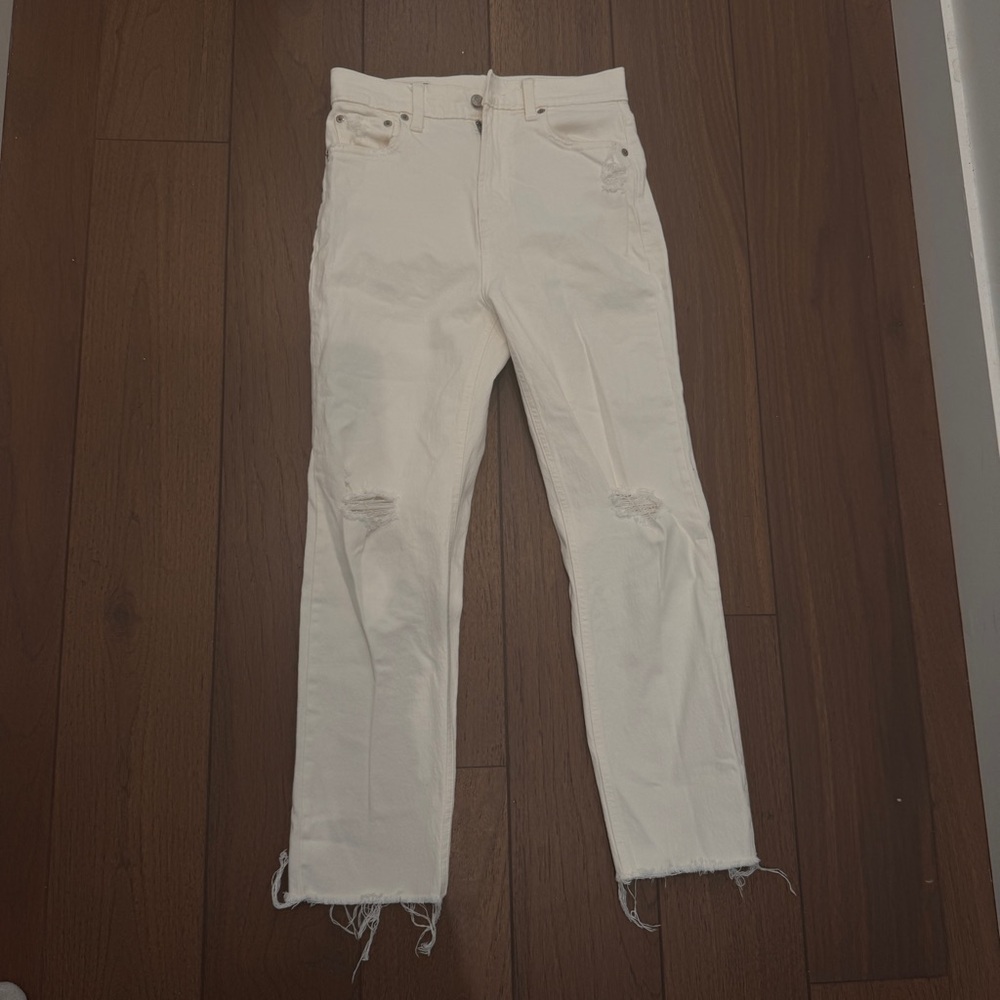 Gap Cheeky Straight Sky High white jeans size 27/4R